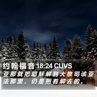 约 翰 福 音 18:24 CUVS Bible Verse Image