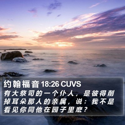 约 翰 福 音 18:26 CUVS Bible Verse Image