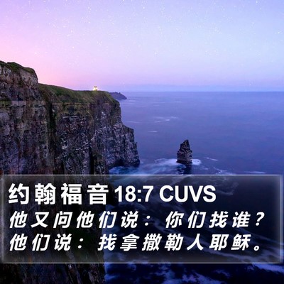 约 翰 福 音 18:7 CUVS Bible Verse Image