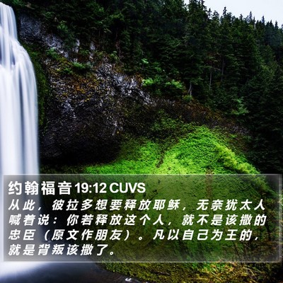 约 翰 福 音 19:12 CUVS Bible Verse Image