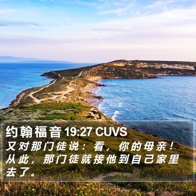 约 翰 福 音 19:27 CUVS Bible Verse Image