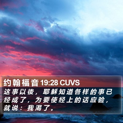 约 翰 福 音 19:28 CUVS Bible Verse Image