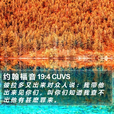 约 翰 福 音 19:4 CUVS Bible Verse Image