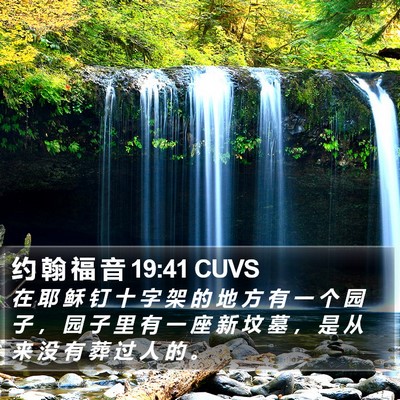约 翰 福 音 19:41 CUVS Bible Verse Image