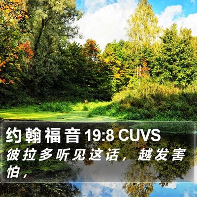 约 翰 福 音 19:8 CUVS Bible Verse Image