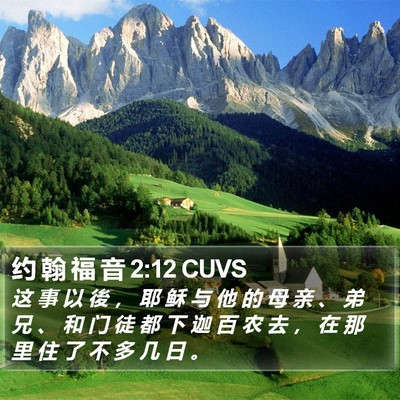 约 翰 福 音 2:12 CUVS Bible Verse Image