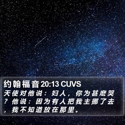 约 翰 福 音 20:13 CUVS Bible Verse Image
