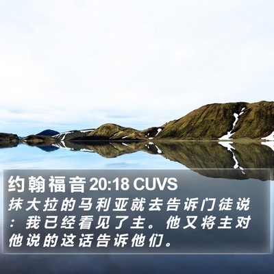 约 翰 福 音 20:18 CUVS Bible Verse Image