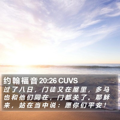 约 翰 福 音 20:26 CUVS Bible Verse Image