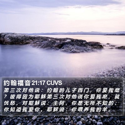 约 翰 福 音 21:17 CUVS Bible Verse Image