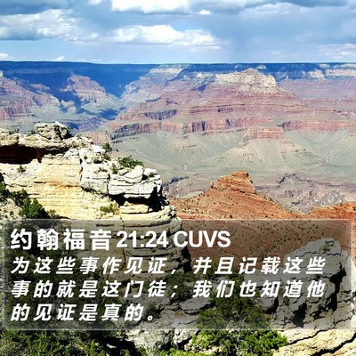 约 翰 福 音 21:24 CUVS Bible Verse Image