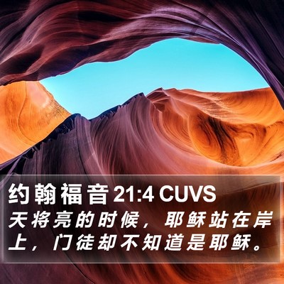 约 翰 福 音 21:4 CUVS Bible Verse Image