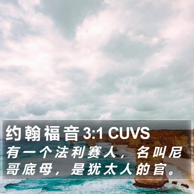 约 翰 福 音 3:1 CUVS Bible Verse Image