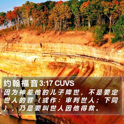 约 翰 福 音 3:17 CUVS Bible Verse Image