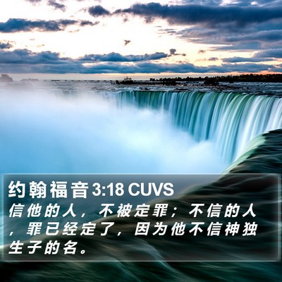 约 翰 福 音 3:18 CUVS Bible Verse Image
