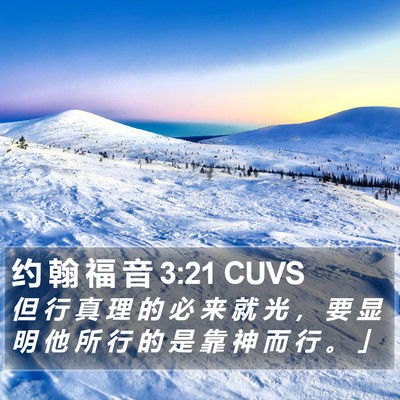 约 翰 福 音 3:21 CUVS Bible Verse Image