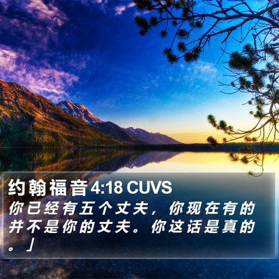 约 翰 福 音 4:18 CUVS Bible Verse Image