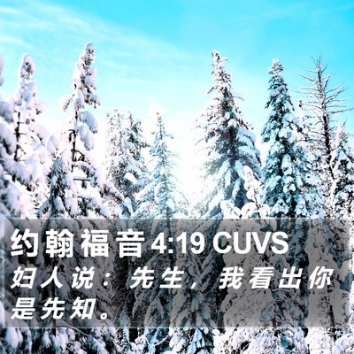 约 翰 福 音 4:19 CUVS Bible Verse Image