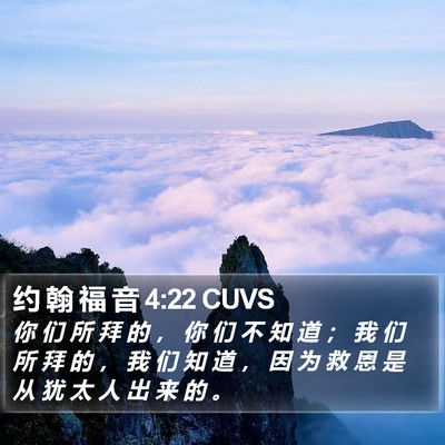 约 翰 福 音 4:22 CUVS Bible Verse Image