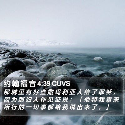 约 翰 福 音 4:39 CUVS Bible Verse Image
