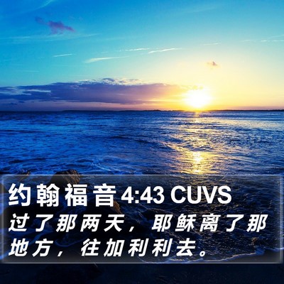 约 翰 福 音 4:43 CUVS Bible Verse Image
