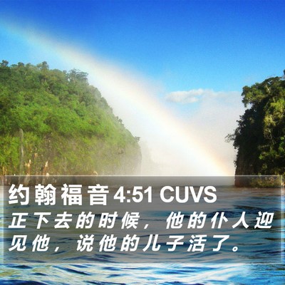 约 翰 福 音 4:51 CUVS Bible Verse Image