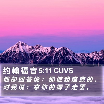 约 翰 福 音 5:11 CUVS Bible Verse Image