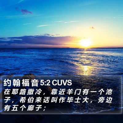 约 翰 福 音 5:2 CUVS Bible Verse Image