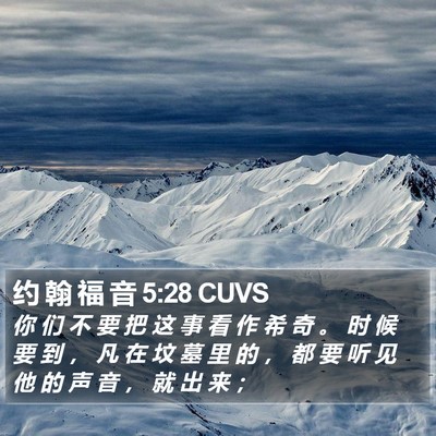 约 翰 福 音 5:28 CUVS Bible Verse Image