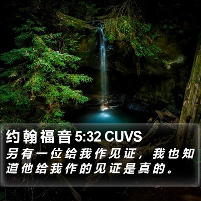 约 翰 福 音 5:32 CUVS Bible Verse Image