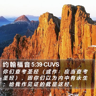 约 翰 福 音 5:39 CUVS Bible Verse Image