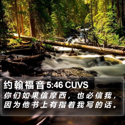 约 翰 福 音 5:46 CUVS Bible Verse Image