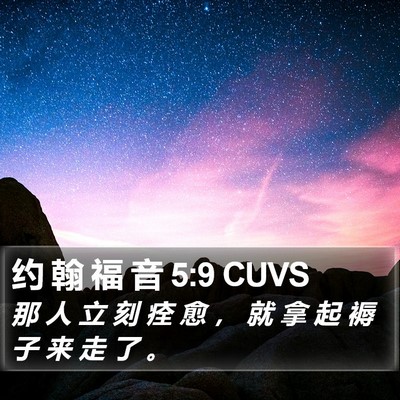 约 翰 福 音 5:9 CUVS Bible Verse Image
