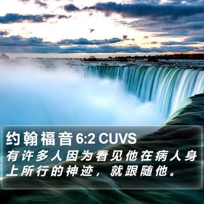 约 翰 福 音 6:2 CUVS Bible Verse Image