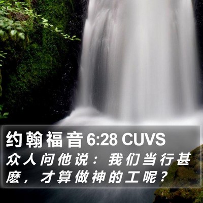 约 翰 福 音 6:28 CUVS Bible Verse Image