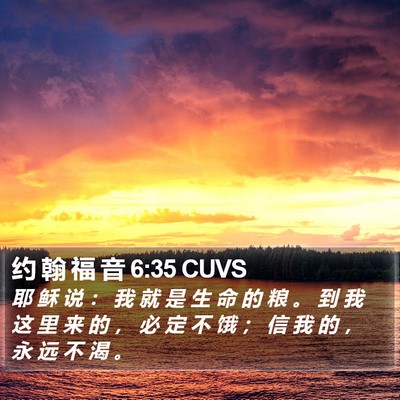 约 翰 福 音 6:35 CUVS Bible Verse Image
