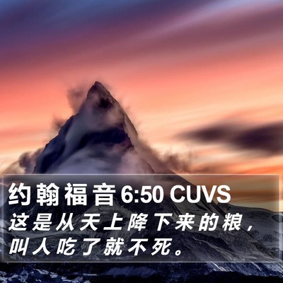 约 翰 福 音 6:50 CUVS Bible Verse Image