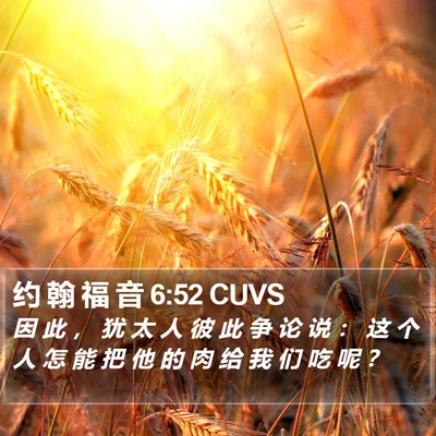 约 翰 福 音 6:52 CUVS Bible Verse Image