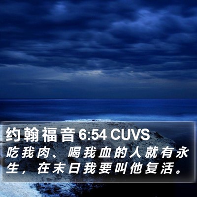 约 翰 福 音 6:54 CUVS Bible Verse Image