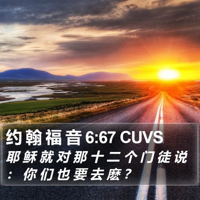 约 翰 福 音 6:67 CUVS Bible Verse Image