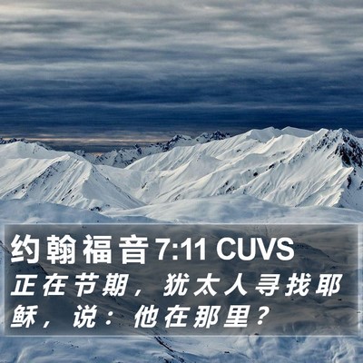 约 翰 福 音 7:11 CUVS Bible Verse Image