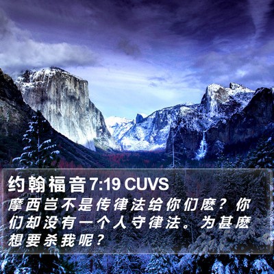 约 翰 福 音 7:19 CUVS Bible Verse Image