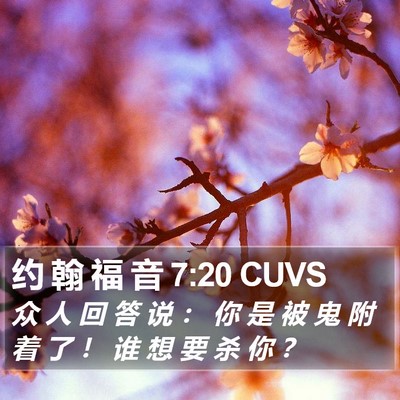约 翰 福 音 7:20 CUVS Bible Verse Image