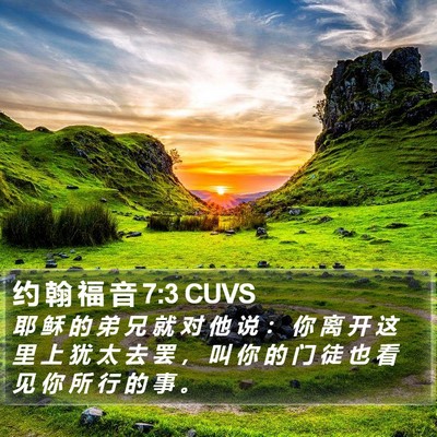 约 翰 福 音 7:3 CUVS Bible Verse Image
