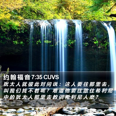 约 翰 福 音 7:35 CUVS Bible Verse Image