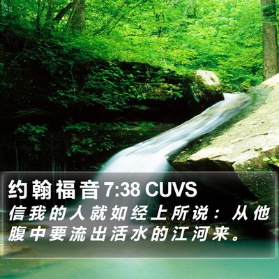 约 翰 福 音 7:38 CUVS Bible Verse Image