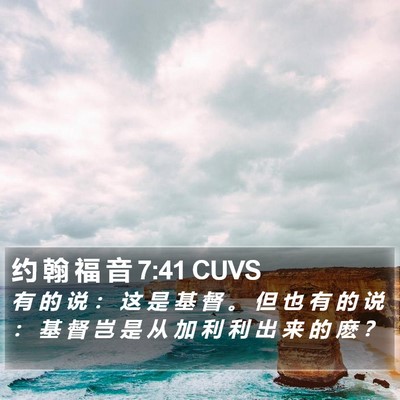 约 翰 福 音 7:41 CUVS Bible Verse Image
