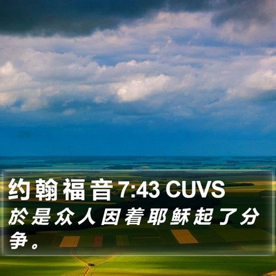 约 翰 福 音 7:43 CUVS Bible Verse Image
