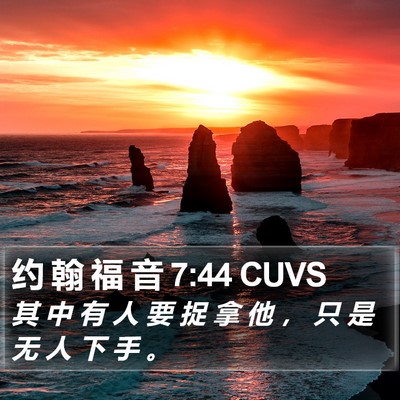 约 翰 福 音 7:44 CUVS Bible Verse Image