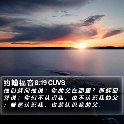 约 翰 福 音 8:19 CUVS Bible Verse Image